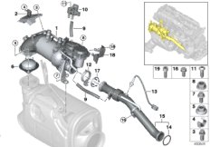 Система нейтрализации ОГ, охлаждение для BMW G01 X3 M40dX (TX91) B57 (схема запасных частей)