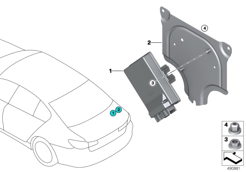 Редуктор заднего моста блок управления для BMW G20 330iX B46D (схема запчастей)