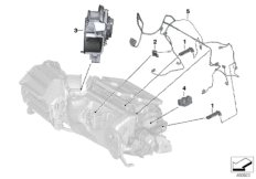Электр.детали отопителя/кондиционера для BMW G29 Z4 30i B48D (схема запасных частей)