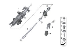 Рулевая колонка с электропр./доп.детали для BMW G06 X6 30dX B57 (схема запасных частей)