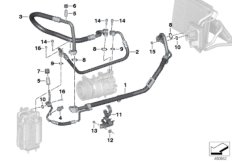 Трубопроводы хладагента для BMW G29 Z4 20i B46D (схема запасных частей)
