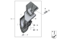Глушитель шума всас./смен.элем.фил./HFM для BMW G21 320dX B47D (схема запасных частей)