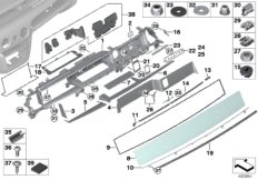 Панель приборов стеклянная витрина для BMW RR11 Phantom N74L (схема запасных частей)