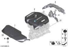 Крышка головки блока цилиндров/кожухи для BMW F32N 430iX B48 (схема запасных частей)