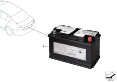 Дополнительный аккумулятор для BMW F10 550i N63 (схема запасных частей)