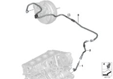 Вакуумный трубопр.усилителя тормозов для BMW G21 318d B47B (схема запасных частей)