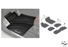 Элементы внутреннего оснащения для BMW G05 X5 40iX B58C (схема запасных частей)