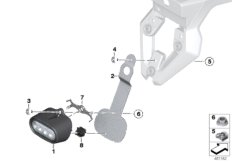 Светодиодн.задний противотуманный фонарь для BMW K70 F 700 GS 17 (0B06, 0B16) 0 (схема запасных частей)