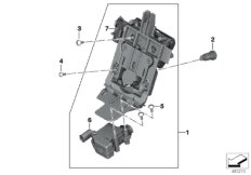 Фиксатор верхнего контейнера для BMW K61 K 1600 Bagger (0F51, 0F53) 0 (схема запасных частей)