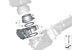 Корпус дроссельной заслонки для BMW G05 X5 50iX N63M (схема запасных частей)