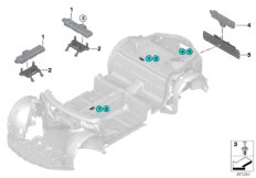 Детали антенны комфортного доступа для BMW I15 i8 B38X (схема запасных частей)