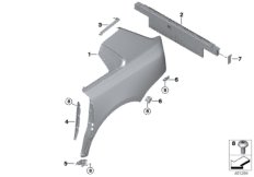 Крыло/облицовка задней части для ROLLS-ROYCE RR31 Cullinan N74L (схема запасных частей)