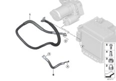 Провод батареи/провод стартера для BMW F30N 330e B48X (схема запасных частей)