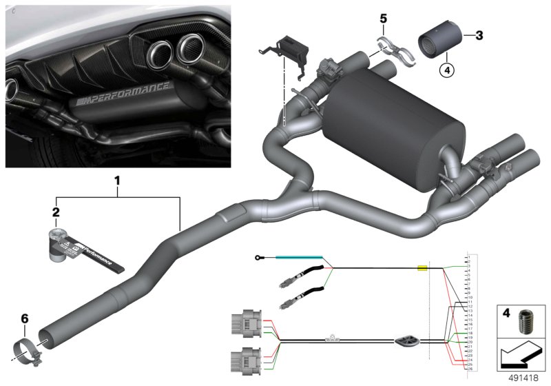 M Performance Parts для BMW F87 M2 N55 (схема запчастей)