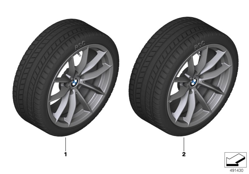Spike/SC колесо в сб.зим. диз. 768-17" для BMW G29 Z4 M40i B58D (схема запчастей)