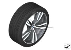 Spike/SC колесо в сб.зим. диз. 754M -21" для BMW G07 X7 30dX B57 (схема запасных частей)