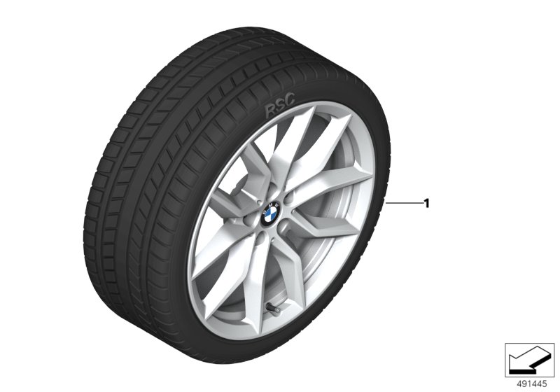 Spike/SC колесо в сб.зим. диз. 734-19" для BMW G05 X5 25dX B47F (схема запчастей)