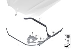 Уплотнители капота для BMW G01 X3 25dX (TX51) B47 (схема запасных частей)