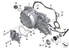Крышка картера двигателя П для MOTO K02 G 310 GS (0G02, 0G12) 0 (схема запасных частей)