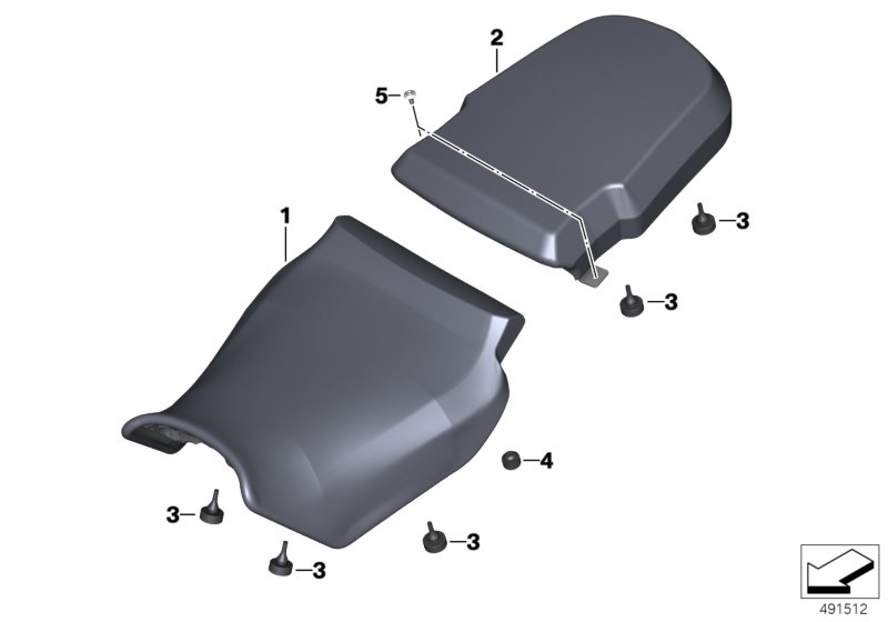Многоместное заднее сиденье Behörde для BMW K81 F 850 GS (0B09, 0B19) 0 (схема запчастей)