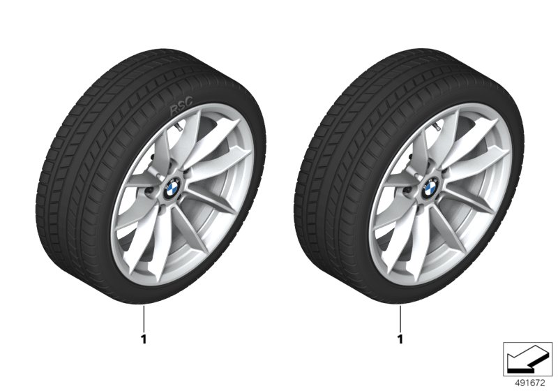 Spike/SC колесо в сб.зим. диз. 774-16" для BMW G21 318d B47B (схема запчастей)