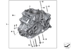 Картер двигателя дополнительные элементы для BMW K02 G 310 GS (0G02, 0G12) 0 (схема запасных частей)