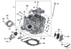 головка блока цилиндров для BMW K03 G 310 R (0G01, 0G11) 0 (схема запасных частей)