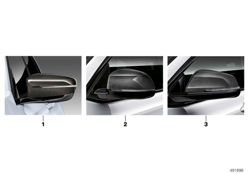 Обтекатели наружных зеркал M Performance для BMW G20 330e B48X (схема запчастей)