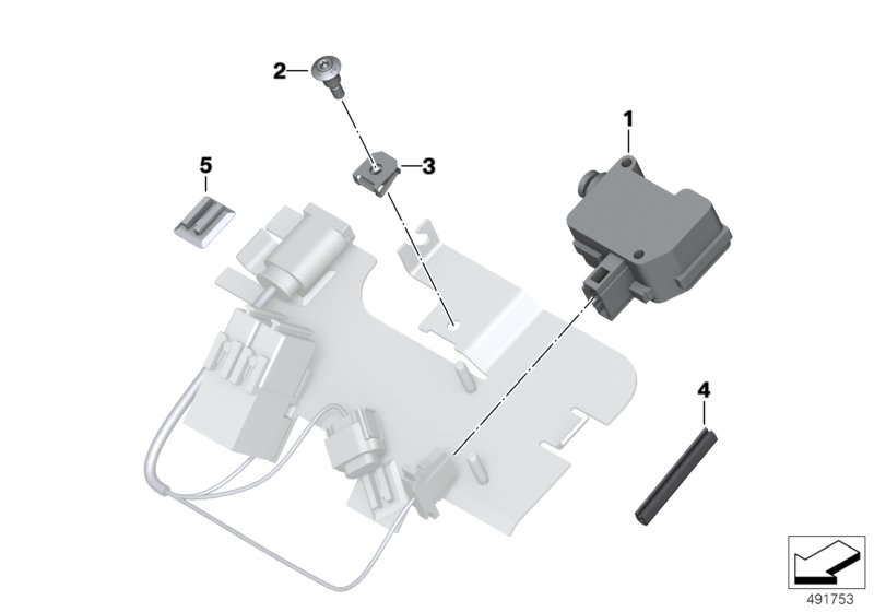 Фиксатор сиденья служ.т/с электр. для BMW K52 R 1200 RT (0A03, 0A13) 0 (схема запчастей)