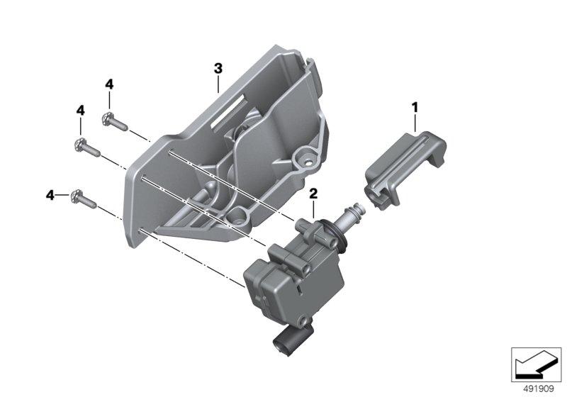 Серводвигатель центрального замка для MOTO K09 C 400 X (0C09, 0C19) 0 (схема запчастей)