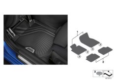 Floorliner для BMW G20 320i 1.6 B48 (схема запасных частей)