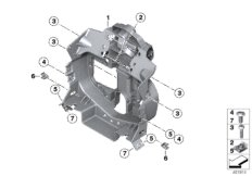 Передний кронштейн для MOTO K82 F 850 GS Adve. (0K01, 0K03) 0 (схема запасных частей)