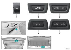 Переключатель привода крышки багажника для BMW G07 X7 M50dX B57S (схема запасных частей)