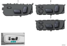 Переключатель регулировки сиденья вод. для BMW G07 X7 M50dX B57S (схема запасных частей)