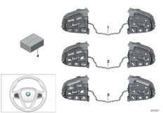 Переключатель рулевого колеса Sport для BMW G05 X5 25dX B47F (схема запасных частей)