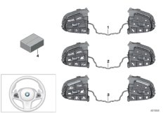 Переключатель рулевого колеса M-Sport для BMW F91 M8 S63M (схема запасных частей)