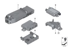 Детали телефония беспроводная зарядка для BMW F48 X1 25iX B48 (схема запасных частей)