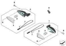 Фонарь указателя поворота Пд для BMW K50 R 1200 GS (0A01, 0A11) 0 (схема запасных частей)