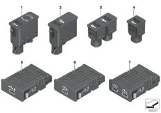 ГНЕЗДО USB/AUX-IN для MINI F54N Cooper B38C (схема запасных частей)