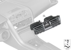 Панель управления автом.сист.кондицион. для BMW G14 M850iX N63B (схема запасных частей)