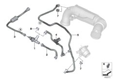 Клапан вентиляции топливного бака для BMW F60 Cooper B38C (схема запасных частей)