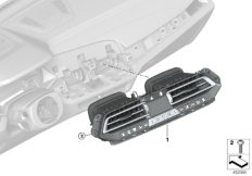Панель управления автом.сист.кондицион. для BMW G06 X6 M50dX B57S (схема запасных частей)