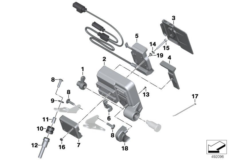 Подготовка под систему навигации для BMW K50 R 1200 GS (0A01, 0A11) 0 (схема запчастей)