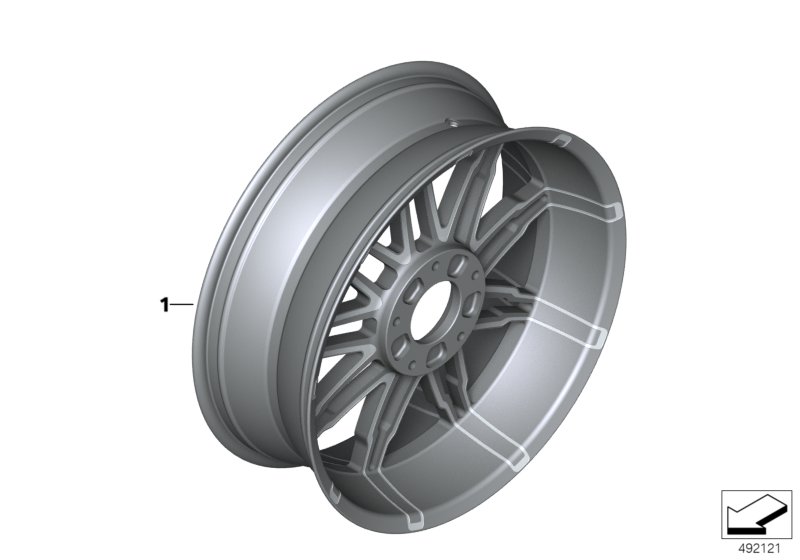 Кованый колесный диск Зд для BMW K48 K 1600 GTL Excl. (0603, 0613) 0 (схема запчастей)