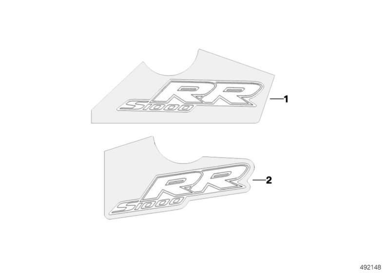 Надпись S1000RR для BMW K46 S 1000 RR 10 (0507,0517) 0 (схема запчастей)