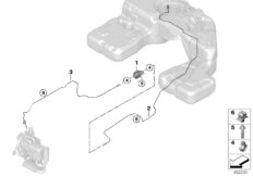 Система подачи топлива/насос/трубопровод для BMW G05 X5 30dX B57 (схема запасных частей)