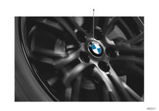 Колпак ступицы колеса неподв. для BMW E71 X6 30dX N57 (схема запасных частей)