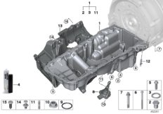 Масляный картер для BMW G01 X3 M40iX B58D (схема запасных частей)