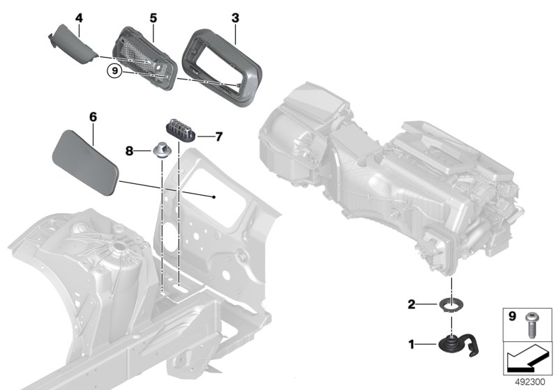 Различные втулки / уплотнения для BMW G01 X3 20i 1.6 B48 (схема запчастей)
