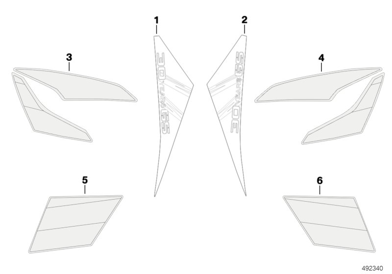 Декор 30 лет GS для BMW K25 R 1200 GS 10 (0450,0460) 0 (схема запчастей)